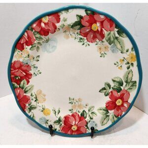 Pioneer Woman Vintage Floral Teal Replacement Stoneware Dinner Plate 10 1/2"